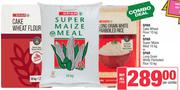Spar Cake Wheat Flour 10kg + Spar Maize 10kg + Spar Long Grain White Parboiled Rice 10kg-For All