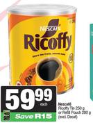 Nescafe Ricoffy Tin 250g Or Refill Pouch 280g
