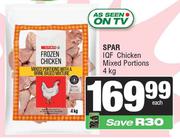 Spar IQF Chicken Mixed Portions-4Kg