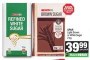 Spar Light Brown Or White Sugar-2Kg Per Pack