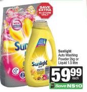Sunlight Auto Washing Powder 2Kg Or Liquid 1.5L