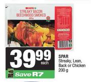 Spar Streaky, Lean, Back Or Chicken-200g