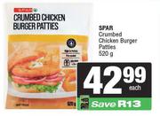 Spar Crumbed Chicken Burger Patties-520g