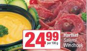 Hartlief Salami Windhoek-Per 100g
