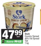 Stork Country Spread 40% Fat Spread Tub-1Kg