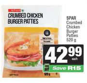 Spar Crumbed Chicken Burger Patties-520g
