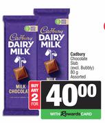Cadbury Chocolate Slab Assorted-For 2 x 80g
