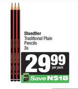 Staedtler Traditional Plain Pencils-3s Per Pack