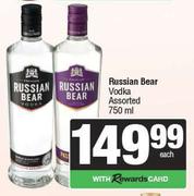 Russian Bear Vodka Assorted-750ml Each