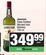 Jameson Triple Distilled Blended Irish Whisky-750ml