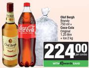 Olof Bergh Brandy 750ml + Coca Cola Original 1.25L + Ice 2Kg-Per Combo