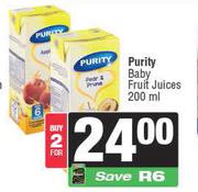 Purity Baby Fruit Juices-For 2 x 200ml