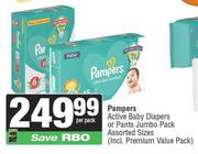 Pampers Active baby Diapers Or Pants JP Assorted Sizes