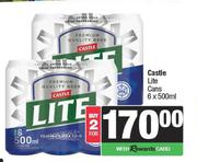 Castle Lite Cans-For 2 x 6 x 500ml