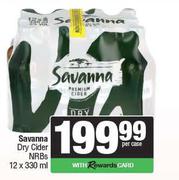 Savanna Dry Cider NRBs-12 x 330ml Per Case