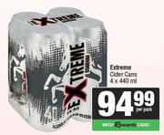 Extreme Cider Cans-4 x 440ml Per Pack