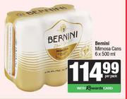 Bernini Mimosa Cans-6 x 500ml Per Pack