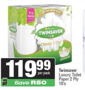 Twinsaver Luxury Toilet Paper 2 Ply-18's