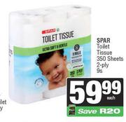 Spar Toilet Tissue 350 Sheets 2 Ply-9s