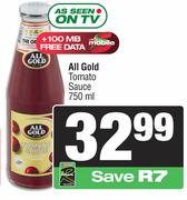 All Gold Tomato Sauce-750ml