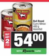 Bull Brand Curry Mince-For 2 x 400g