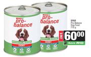 Spar Pro balance Dog Food-For 2 x 775g
