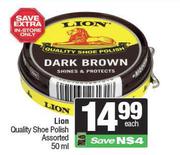 Lion Quality Shoe Polish Assorted-50ml Each