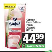 Comfort Fabric Softener Pouch Assorted-800ml
