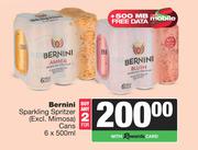 Bernini Sparkling Spritzer Cans-For 2 x 6 x 500ml