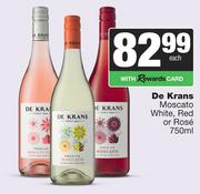De Krans Moscato White, Red Or Rose-750ml