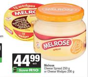 Melrose Cheese Spread 250g Or Cheese Wedges 200g