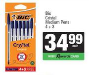 Bic Cristal Medium Pens 4+3