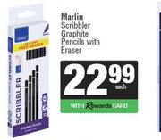 Marlin Scribbler Graphite Pencils With Eraser