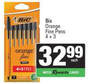 Bic Orange Fine Pens 4 + 3