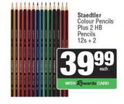 Staedtler Colour Pencils Plus 2 HB Pencils 12s + 2