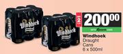 Windhoek Draught Cans-For 2 x 6 x 500ml