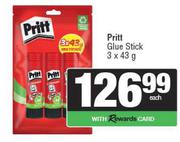 Pritt Glue Stick-3 x 43g