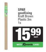Spar Good Living Kraft Brown Plastic 3m-1s