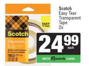 Scotch Easy Tear Transparent Tape-2s