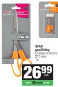 Spar Good Living Orange Scissors 210mm-1s