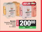 Bernini Sparkling Spritzer Cans-For 2 x 6 x 500ml