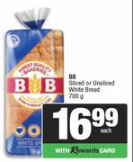 BB Sliced Or Unsliced White Bread-700g