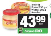 Melrose Spread 250g Or Wedges 200g Assorted
