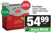 Five Roses Tagless Teabags Ceylon Blend Only-100s