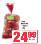 Spar Freshline Tomatoes-750g Per Pack