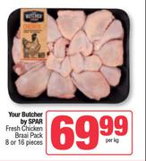 Your Butcher By Spar Fresh Chicken Braai Pack 8 Or 16 Pieces-Per Kg