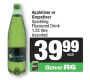 Appletiser Or Grapetiser Sparkling Flavoured Drink Assorted-1.25L