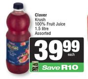 Clover Krush 100% Fruit Juice Assorted-1.5L