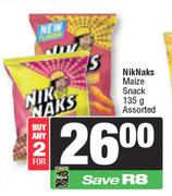 Niknaks Maize Snack Assorted-For 2 x 135g