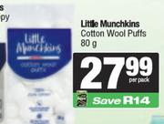 Little Munchkins Cotton Wool Puffs-80g Per Pack